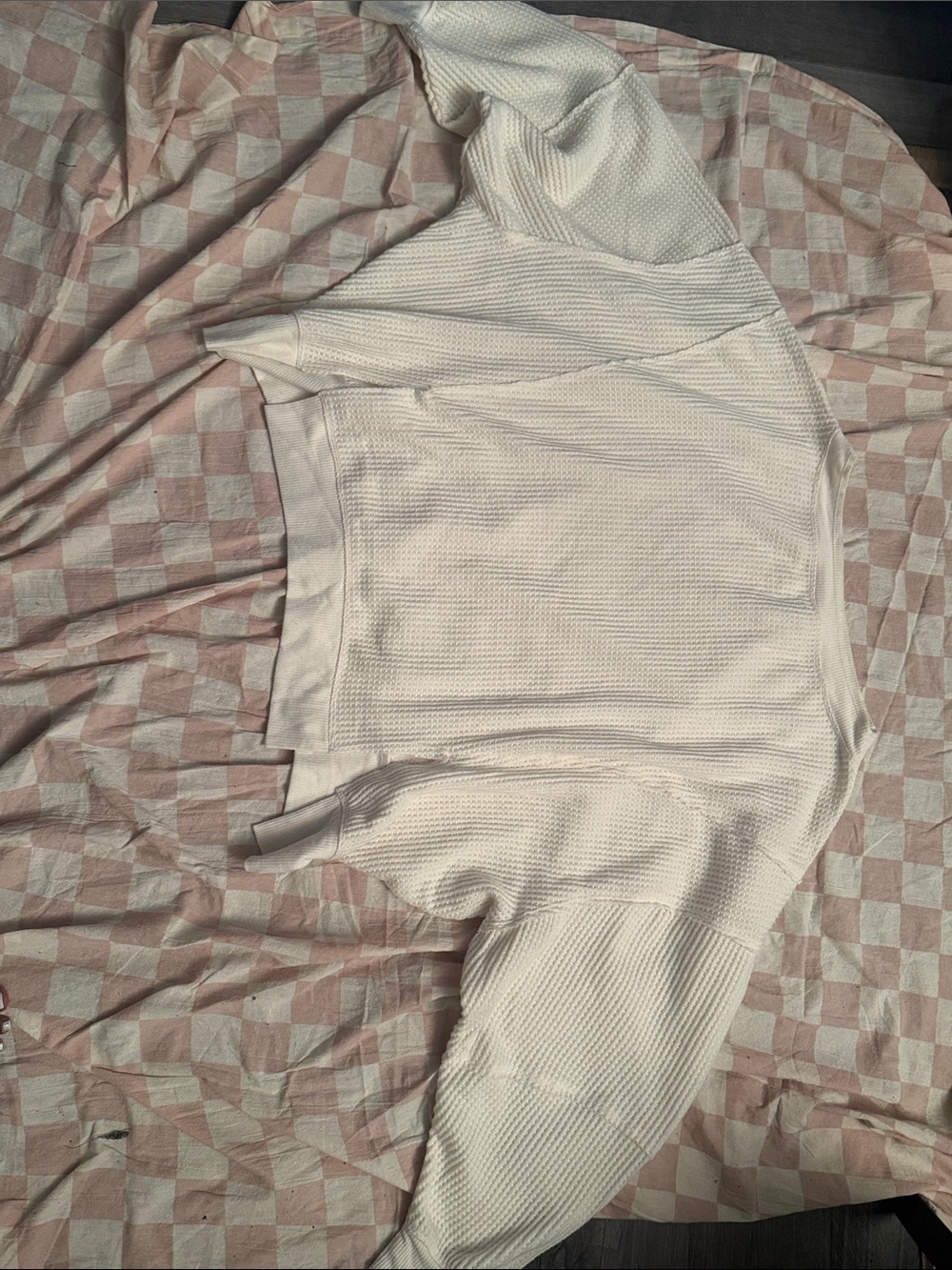 Urban Outfitters Cream Waffle-Knit Pullover